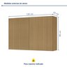 Cozinha Modulada 7 Peças Com 3 Armários Aéreos Ripado 3 Balcões 1 Paneleiro  100% Mdf Rainha - 15