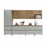 Cozinha Modulada 7 Peças Com 3 Armários Aéreos Ripado 3 Balcões 1 Paneleiro  100% Mdf Rainha - 3