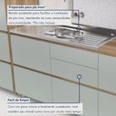 Ver mais imagens de Cozinha Modulada 7 Peças com 3 Armários Aéreos Ripado 3 Balcões 1 Paneleiro 100% MDF Rainha Marrom/Nature/Verde