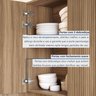 Cozinha Modulada 7 Peças Com 3 Armários Aéreos Ripado 3 Balcões 1 Paneleiro  100% Mdf Rainha - 6