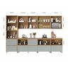 Cozinha Modulada 7 Peças Com 3 Armários Aéreos Ripado 3 Balcões 1 Paneleiro  100% Mdf Rainha - 5