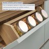 Cozinha Modulada 7 Peças Com 3 Armários Aéreos Ripado 3 Balcões 1 Paneleiro  100% Mdf Rainha - 9