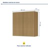 Cozinha Modulada 7 Peças Com 3 Armários Aéreos Ripado 3 Balcões 1 Paneleiro  100% Mdf Rainha - 14