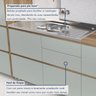 Cozinha Modulada 7 Peças Com 3 Armários Aéreos Ripado 3 Balcões 1 Paneleiro  100% Mdf Rainha - 8