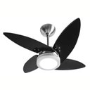 Ver imagem 1 de Ventilador de Teto Tron 130W 120cm 4 Pás 3 Velocidades Preto Azzam 110V