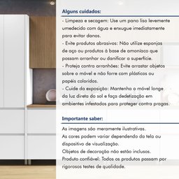 Cozinha Modulada 7 Peças Com 3 Armários Aéreos Ripado 3 Balcões 1 Paneleiro  100% Mdf Rainha - 21
