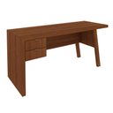Ver imagem 2 de Escritório com Mesa para Computador 2 Gavetas com Armário Pareteleira 2 Portas Amendoa - Fdecor