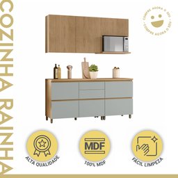 Cozinha Modulada 4 Peças Ripado  100% Mdf Rainha - 5