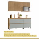 Ver imagem 7 de Cozinha Modulada 4 Peças Ripado 100% MDF Rainha Verde/Nature