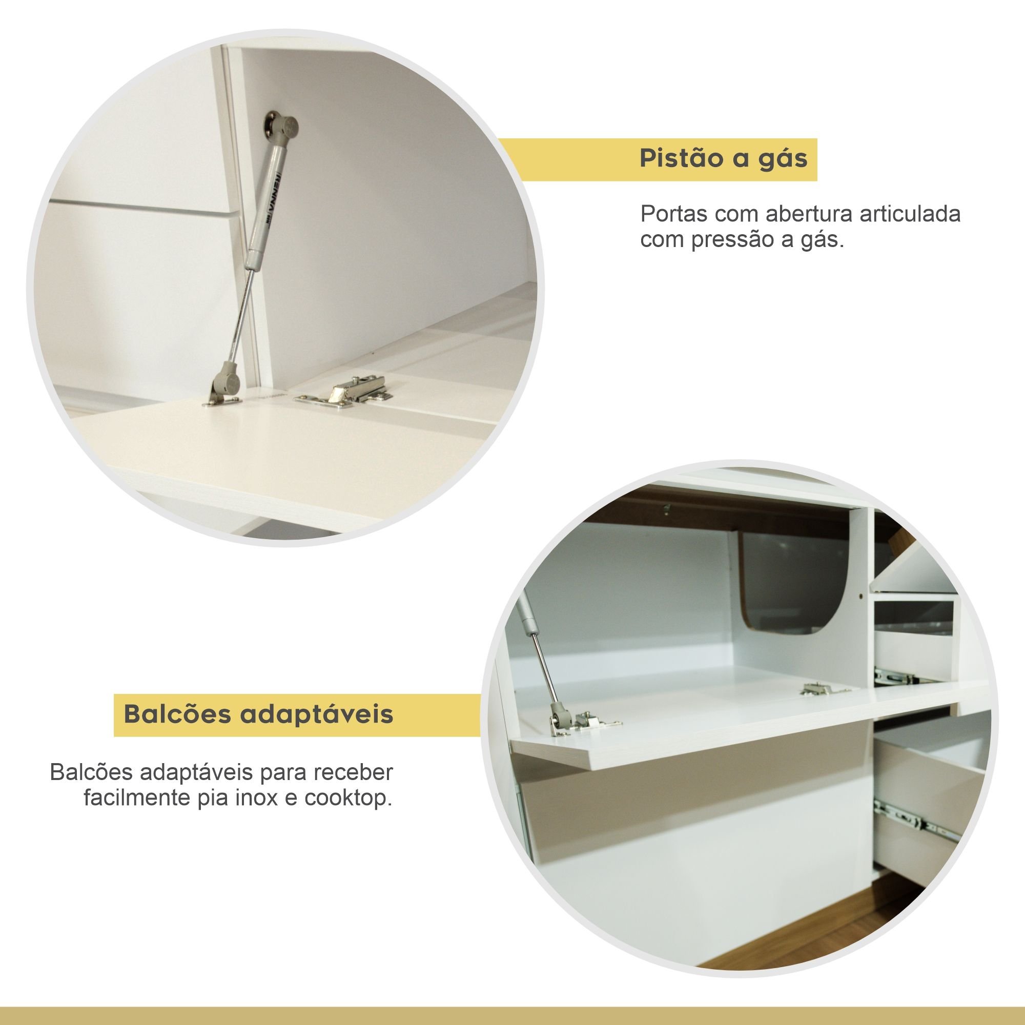 Cozinha Modulada 4 Peças Ripado  100% Mdf Rainha - 16