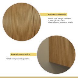 Cozinha Modulada 4 Peças Ripado  100% Mdf Rainha - 10