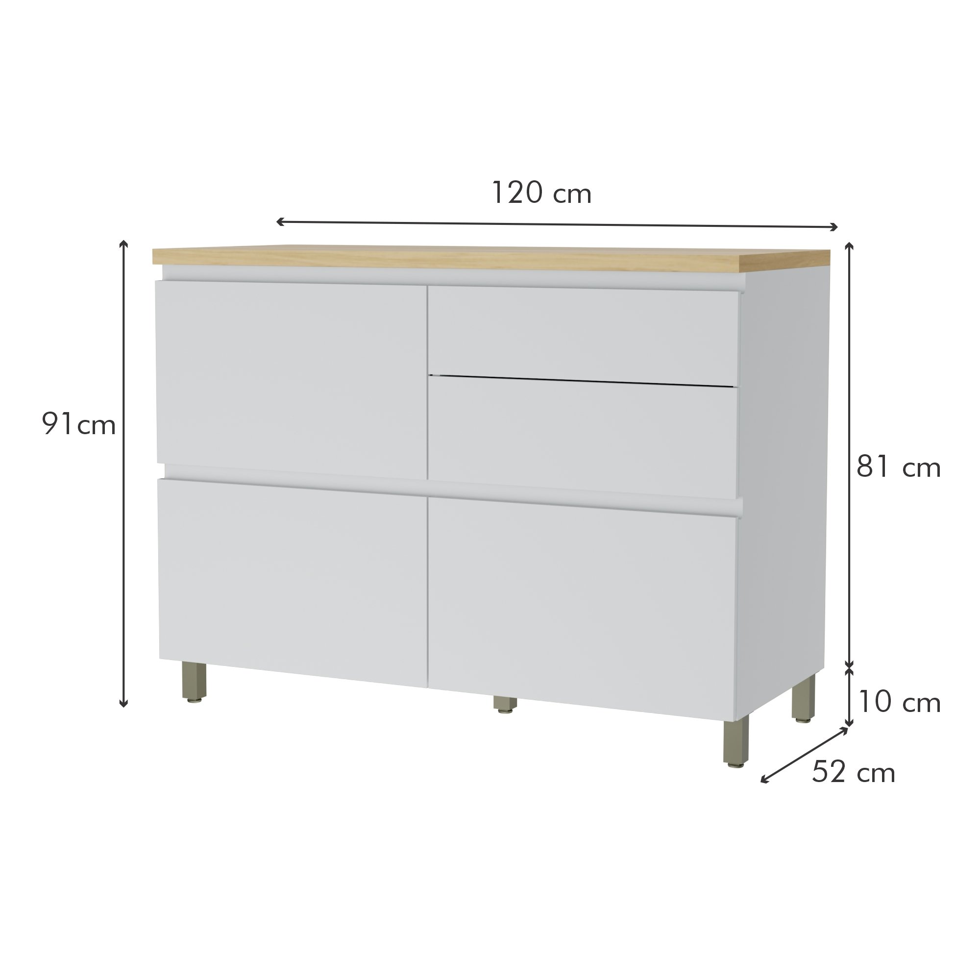 Cozinha Modulada 10 Peças Com 5 Balcões 3 Armários Aéreos Ripado 1 Paneleiro 1 Painel De Ilha  100% Mdf Rainha Gourmet - 9