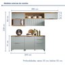 Cozinha Modulada 5 Peças Ripado  100% Mdf Marquesa - 20