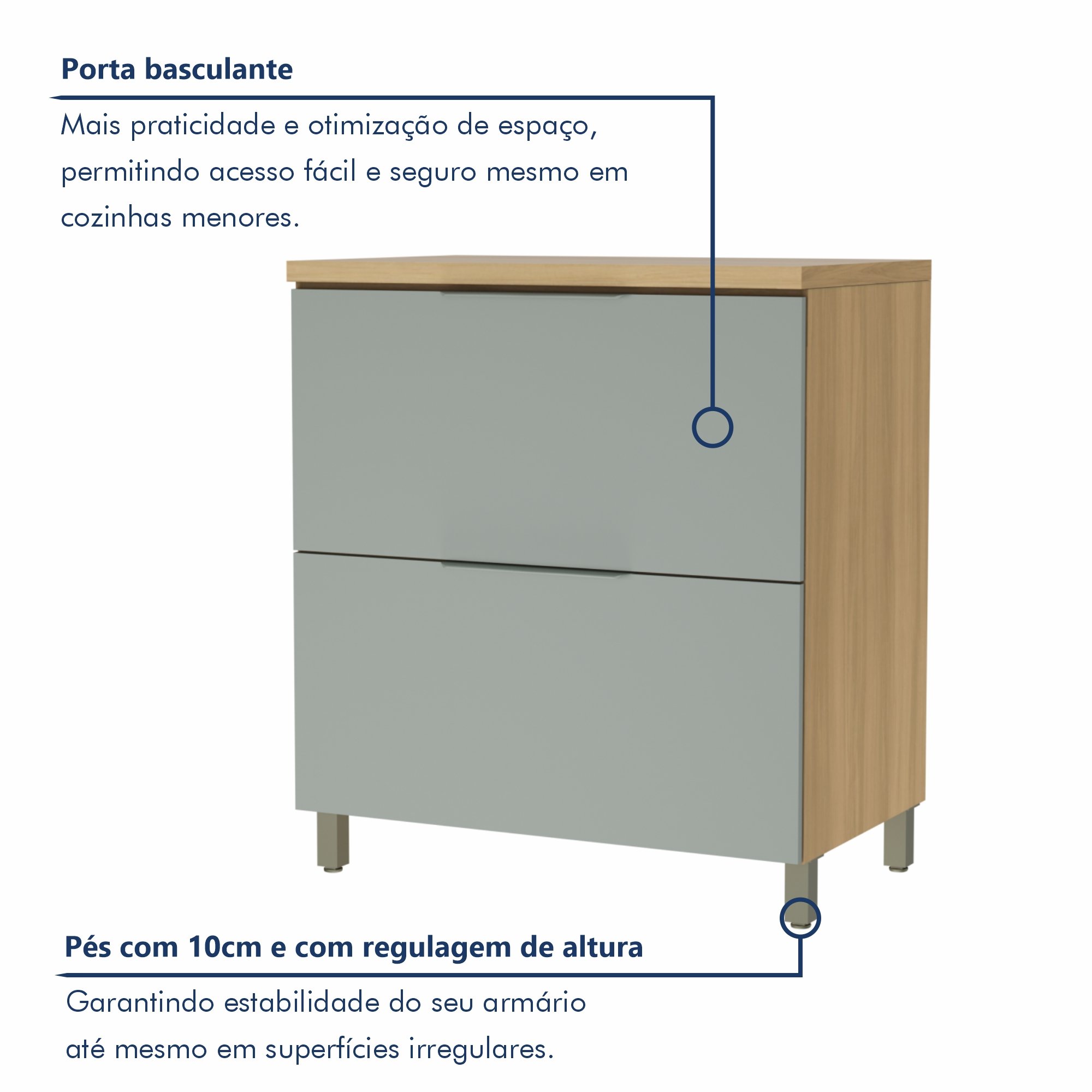 Cozinha Modulada 5 Peças Ripado  100% Mdf Marquesa - 7