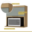 Ver imagem 4 de Cozinha Modulada 8 Peças Com 3 Armários Aéreos 4 Balcões 1 Painel De Ilha Ripado  100% Mdf Marquesa Gourmet