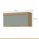 Ver mais imagens de Cozinha Modulada 8 Peças Com 3 Armários Aéreos 4 Balcões 1 Painel De Ilha Ripado  100% Mdf Marquesa Gourmet