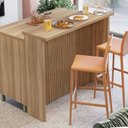 Ver imagem 1 de Painel Ilha Ripado Canelado 120cm 100% MDF Nature