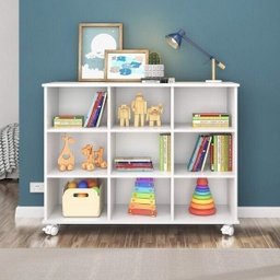 Estante Baixa Nicho com Rodízios 108cm - 3