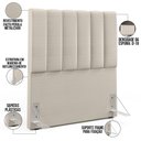 Ver imagem 3 de Cabeceira Cama Box Painel Solteiro 100 cm Dália W01 Facto Pérola Metalizado - Lyam Decor