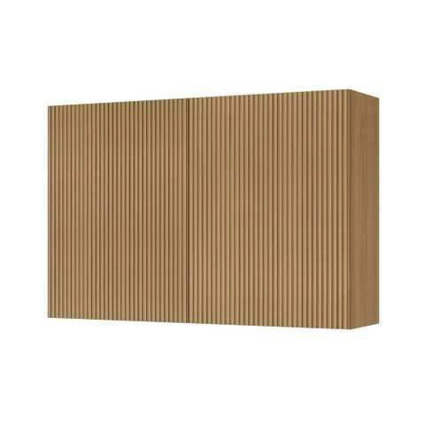 Armário Aéreo 2 Portas 120Cm Ripado  100% Mdf Rainha