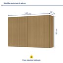 Ver imagem 4 de Armário Aéreo 2 Portas 120Cm Ripado  100% Mdf Rainha