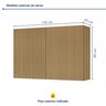 Armário Aéreo 2 Portas 120Cm Ripado  100% Mdf Rainha - 4