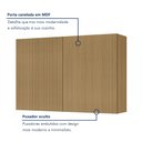 Ver imagem 7 de Armário Aéreo 2 Portas 120cm Ripado 100% MDF Rainha Marrom/Nature