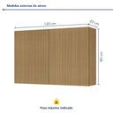 Ver imagem 4 de Armário Aéreo 2 Portas 120Cm Ripado  100% Mdf Rainha