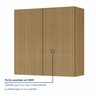 Armário Aéreo 2 Portas 80Cm Ripado  100% Mdf Rainha - 4