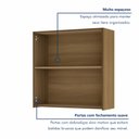 Ver imagem 7 de Armário Aéreo 2 Portas 80Cm Ripado  100% Mdf Rainha