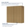 Armário Aéreo 2 Portas 80Cm Ripado  100% Mdf Rainha - 3