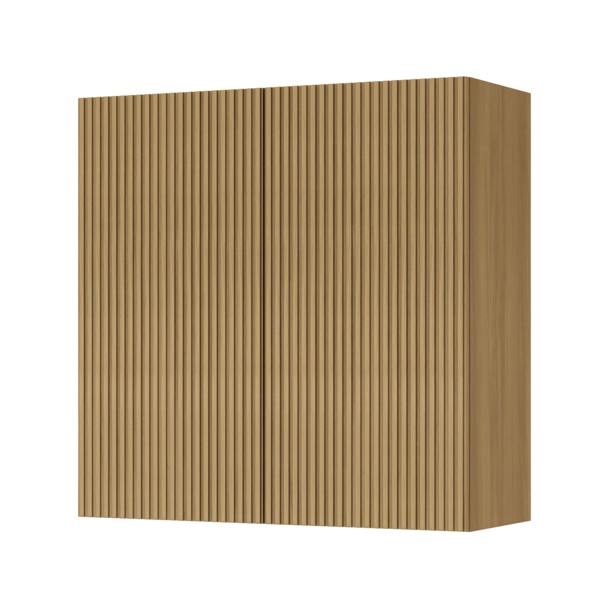 Armário Aéreo 2 Portas 80Cm Ripado  100% Mdf Rainha - 8