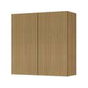 Ver imagem 3 de Armário Aéreo 2 Portas 80Cm Ripado  100% Mdf Rainha