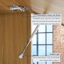 Ver mais imagens de Armário Aéreo Micro 1 Porta Basculante 70cm Ripado 100% MDF Rainha Marrom/Nature