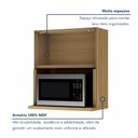Ver imagem 5 de Armário Aéreo Micro 1 Porta Basculante 70Cm Ripado 100% Mdf Rainha