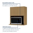 Ver imagem 6 de Armário Aéreo Micro 1 Porta Basculante 70cm Ripado 100% MDF Rainha Marrom/Nature