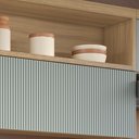 Ver imagem 7 de Armário Aéreo 1 Porta Basculante Ripado Marquesa 120Cm  100% Mdf