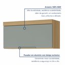 Ver imagem 3 de Armário 1 Porta Basculante Marquesa 80cm 100% MDF Marrom/Nature/Verde