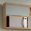 Ver imagem 1 de Armário Aéreo 1 Porta Marquesa 100% MDF Marrom/Nature/Verde