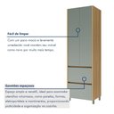 Ver mais imagens de Paneleiro 2 Portas 2 Gavetas 70cm 100% MDF Rainha Verde/Nature