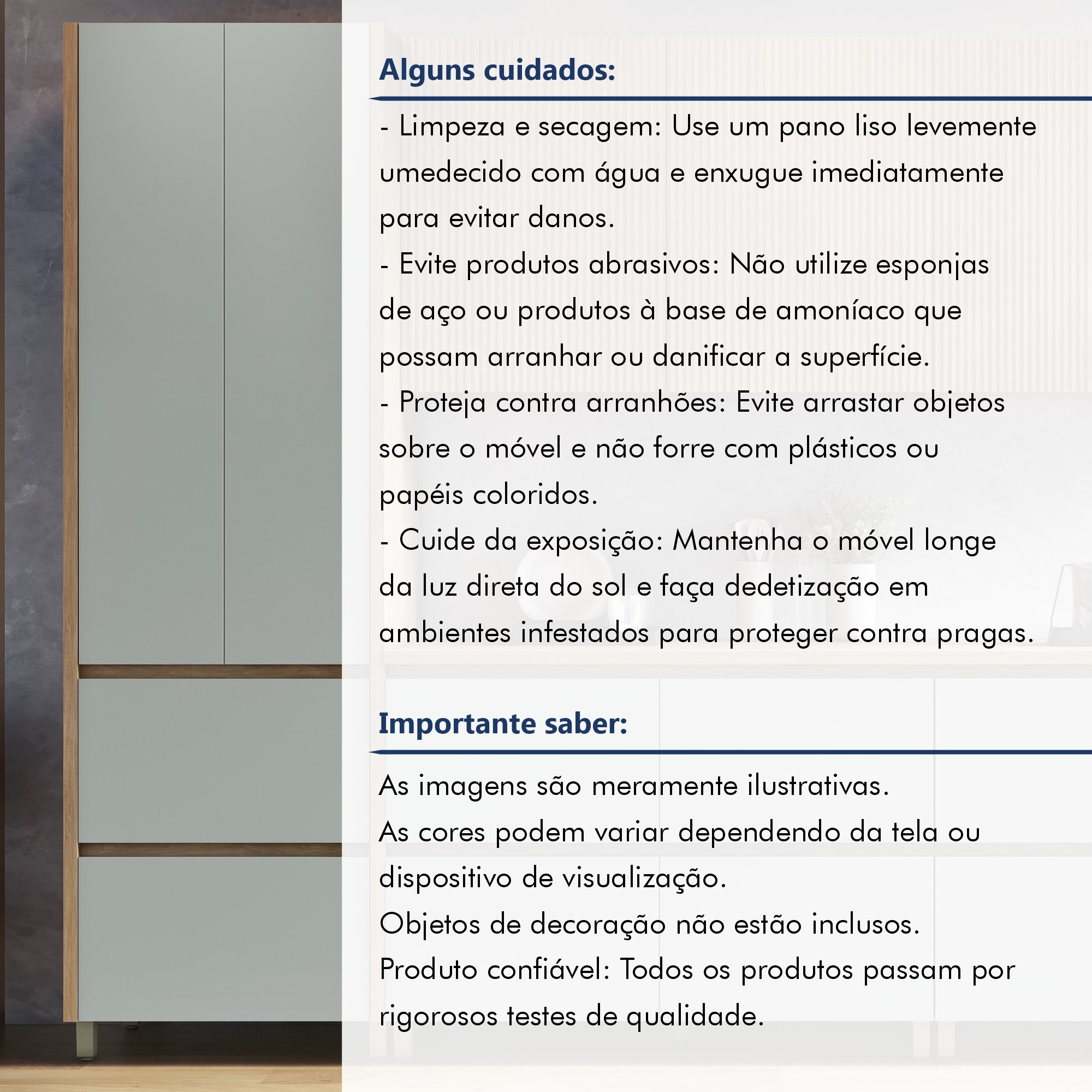 Paneleiro 2 Portas 2 Gavetas 70Cm  100% Mdf Rainha - 8