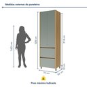 Ver imagem 4 de Paneleiro 2 Portas 2 Gavetas 70cm 100% MDF Rainha Verde/Nature