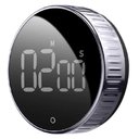 Ver imagem 1 de Temporizador Magnético Cronômetro Superfícies Metal Painel Digital Rotação Timer Redondo
