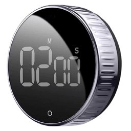 Temporizador Magnético Cronômetro Superfícies Metal Painel Digital Rotação Timer Redondo - 1