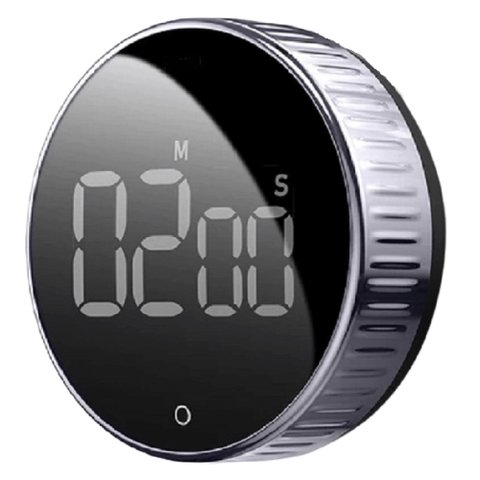 Temporizador Magnético Cronômetro Superfícies Metal Painel Digital Rotação Timer Redondo