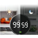 Ver imagem 5 de Temporizador Magnético Cronômetro Superfícies Metal Painel Digital Rotação Timer Redondo