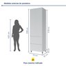 Paneleiro 2 Portas 2 Gavetas 70Cm  100% Mdf Rainha - 4