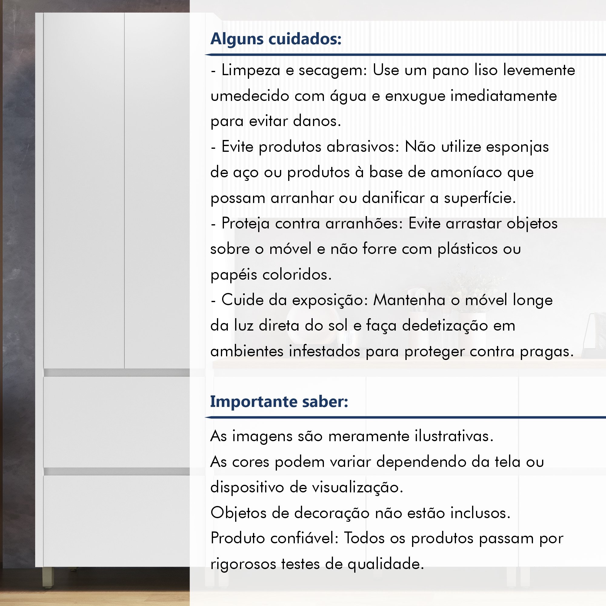 Paneleiro 2 Portas 2 Gavetas 70Cm  100% Mdf Rainha - 8