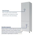 Ver mais imagens de Paneleiro 2 Portas 2 Gavetas 70cm 100% MDF Rainha Branco