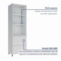Paneleiro 2 Portas 2 Gavetas 70Cm  100% Mdf Rainha - 5